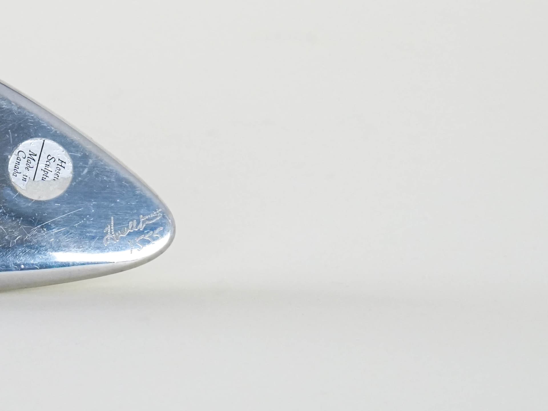 Rzeźba kaczka, srebrny, aluminium, Kanada, lata 80. - 230214