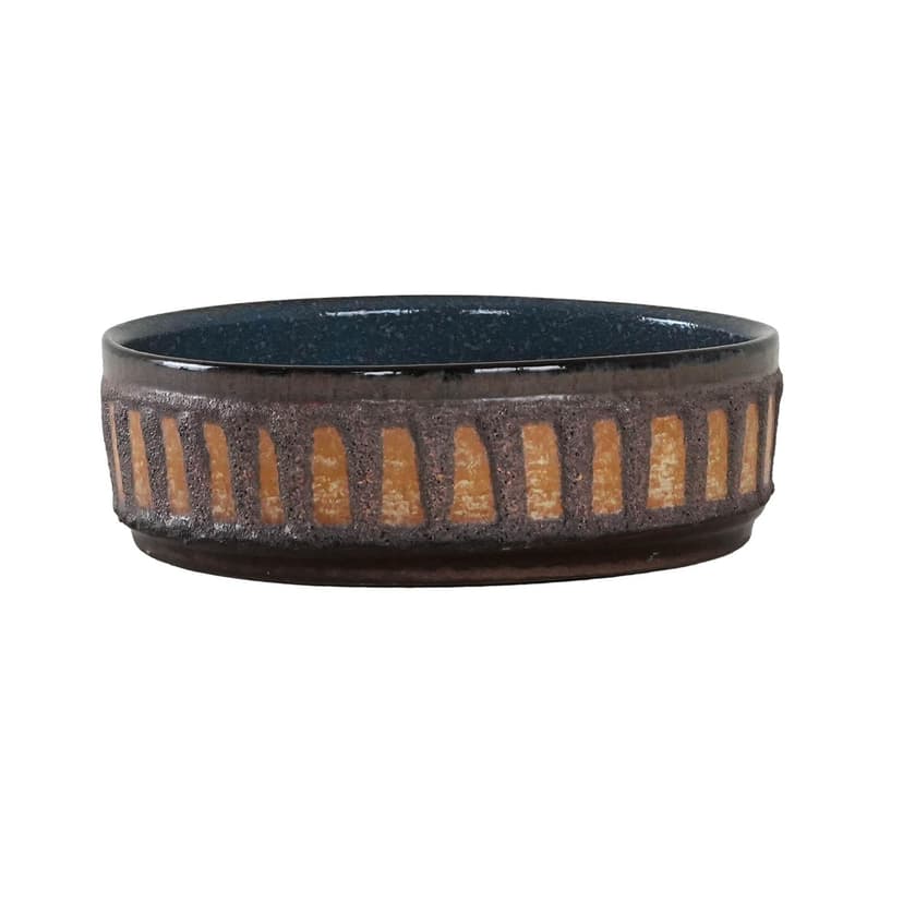 Miska, niebieska, kamionka, Dania, lata 60.