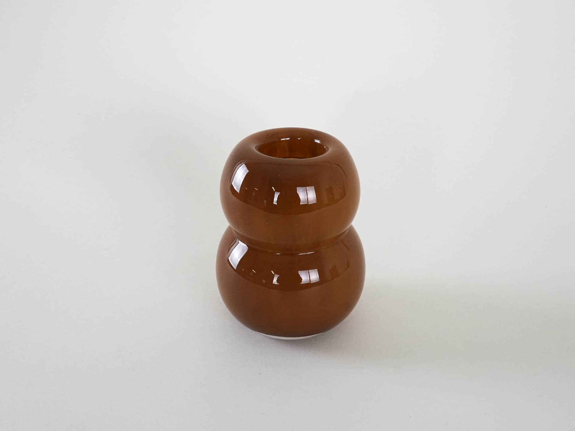 Wazon, szkło brązowe, Dania, lata 60. - 230416