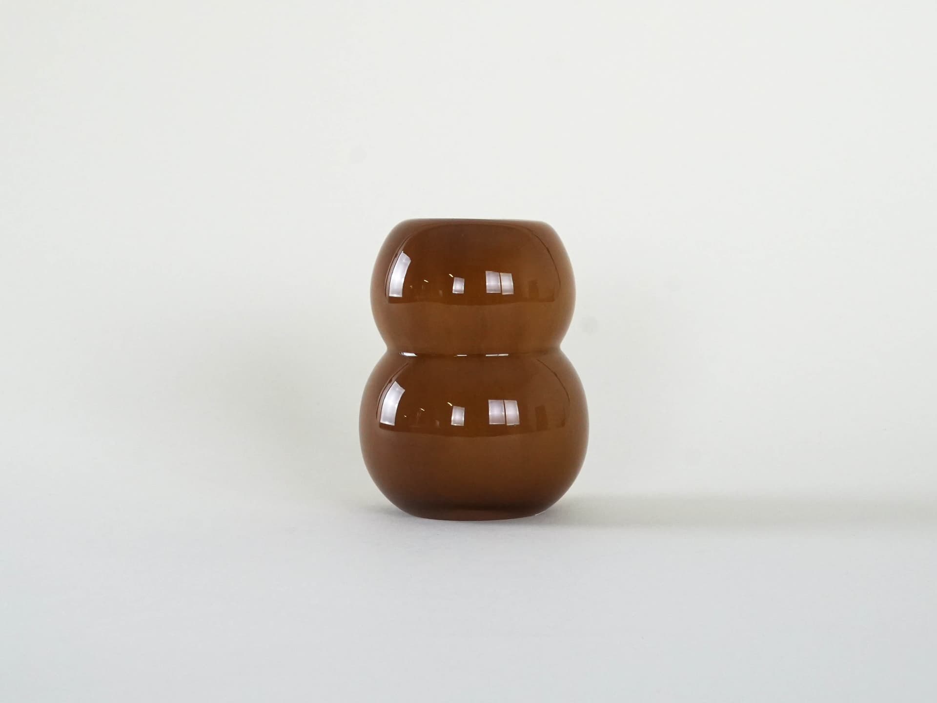 Wazon, szkło brązowe, Dania, lata 60. - 230414