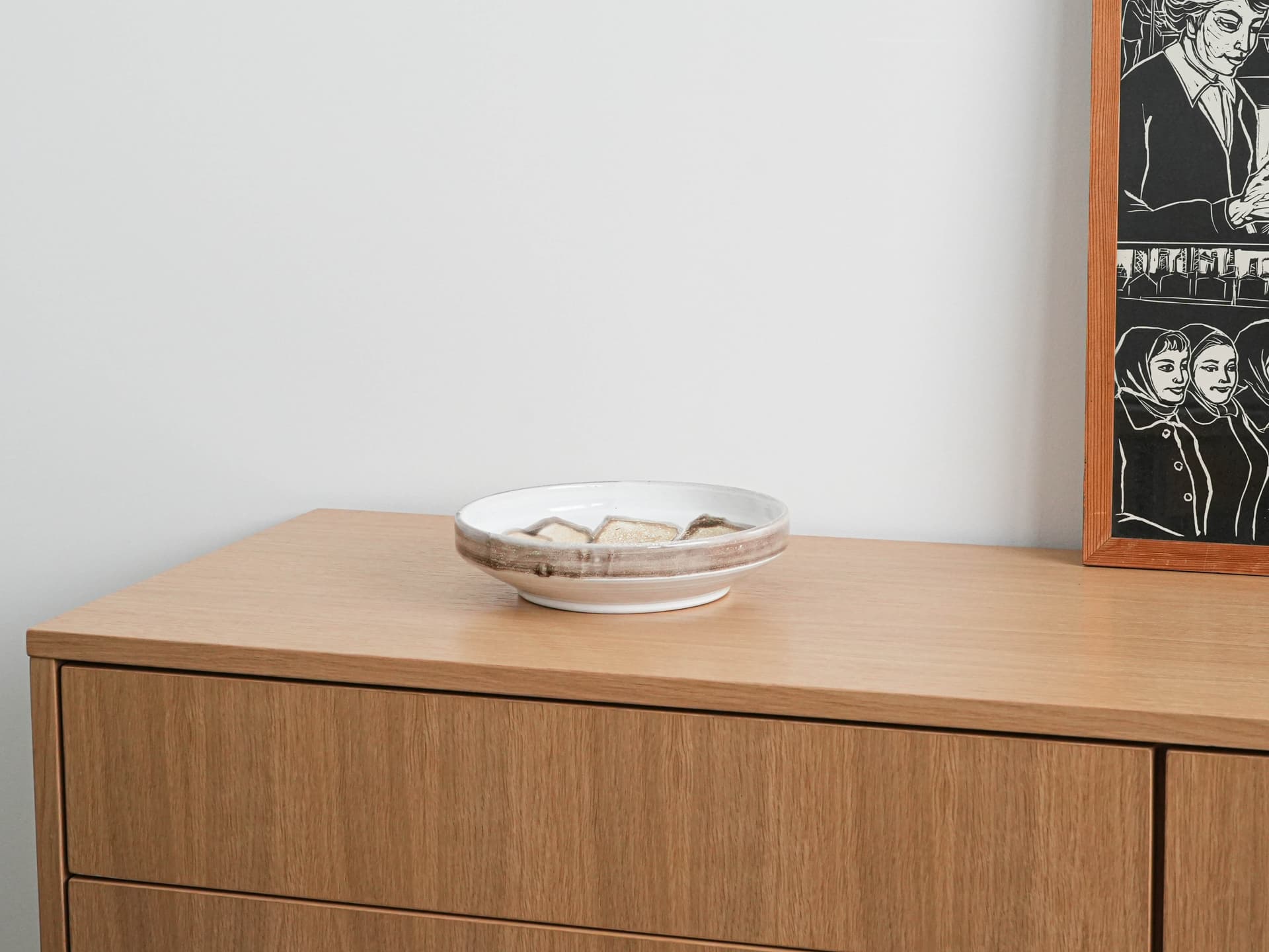 Misa, beżowa, ceramika, Dania, lata 60. - 230454