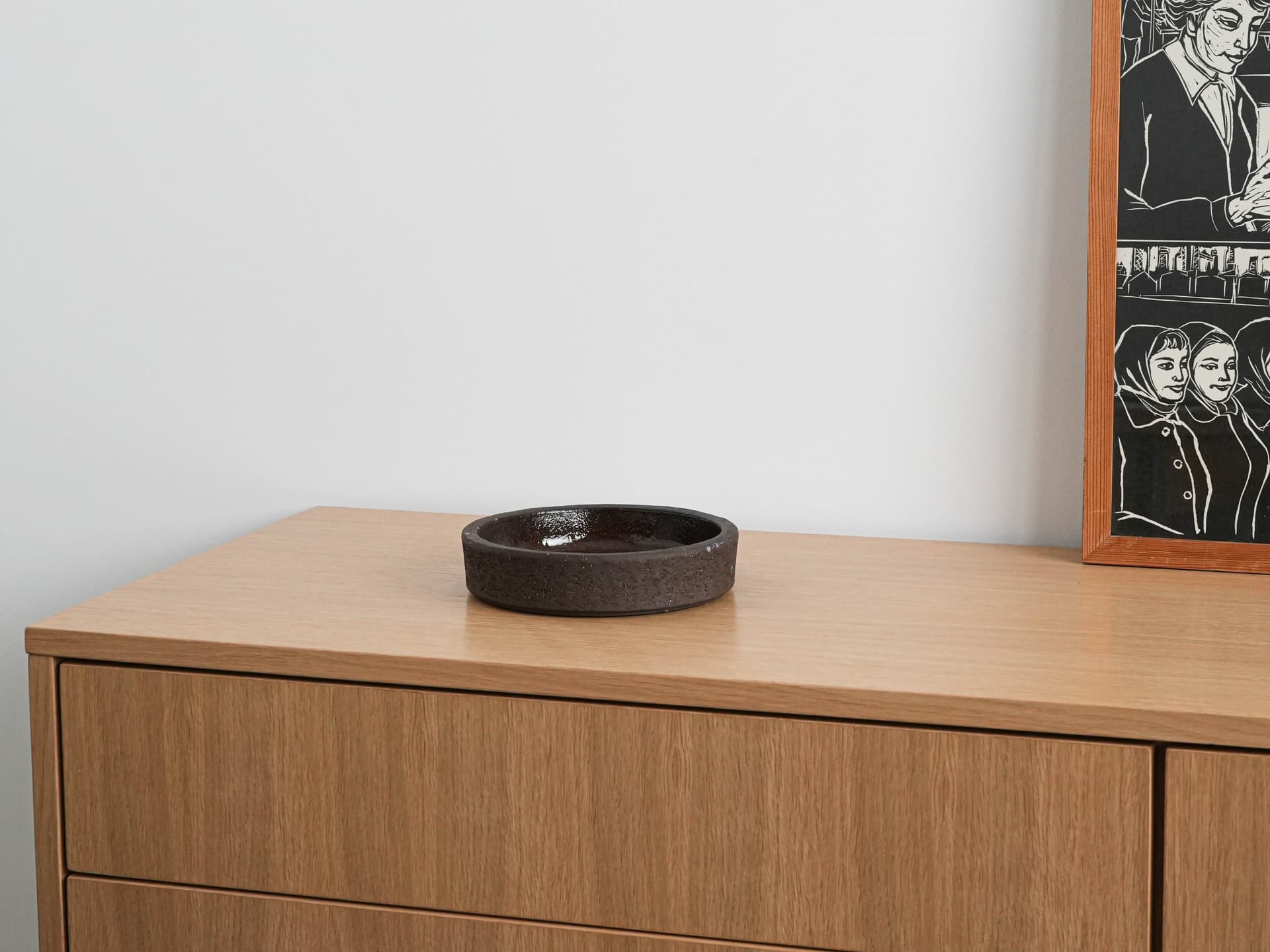 Misa, brązowa ceramika, Lehmann, Dania, lata 60. - 230463