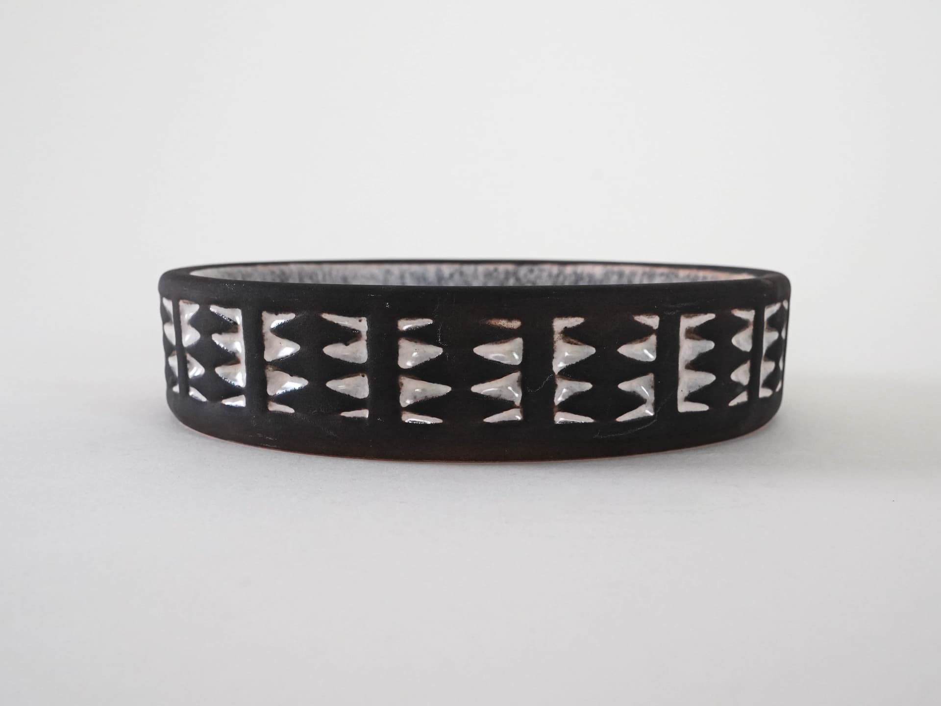 Misa dekoracyjna, brązowa, ceramika, Frank Keramik, Dania, lata 60. - 230472