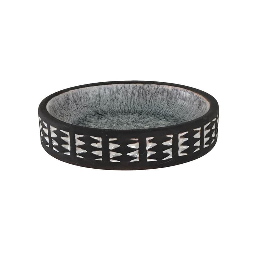 Misa dekoracyjna, brązowa, ceramika, Frank Keramik, Dania, lata 60.