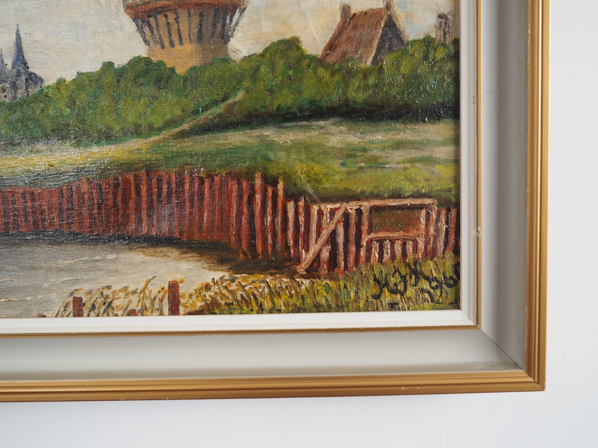 Oil Painting on Canvas, grey, wood, Poland, 1970s. - 77484