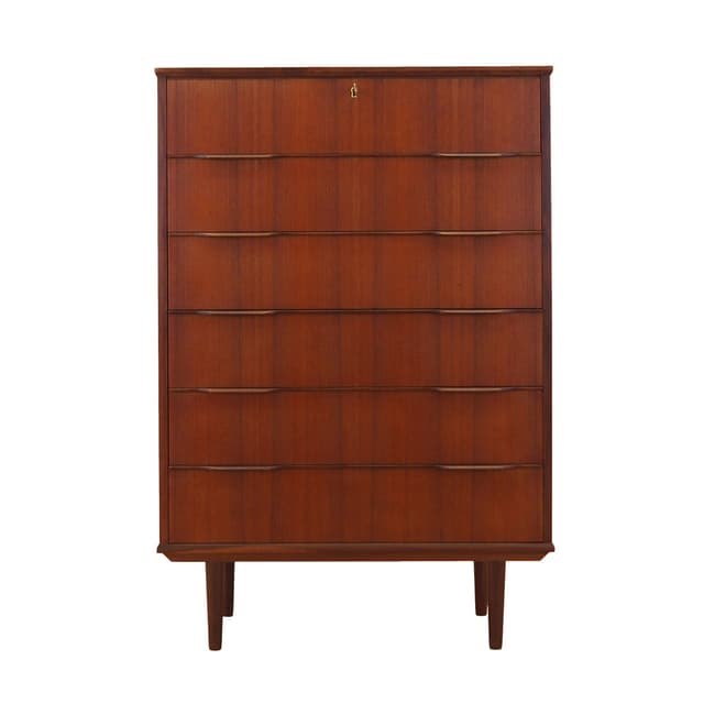 Komoda, tek brązowy, Dania, lata 70. - WYMIARY