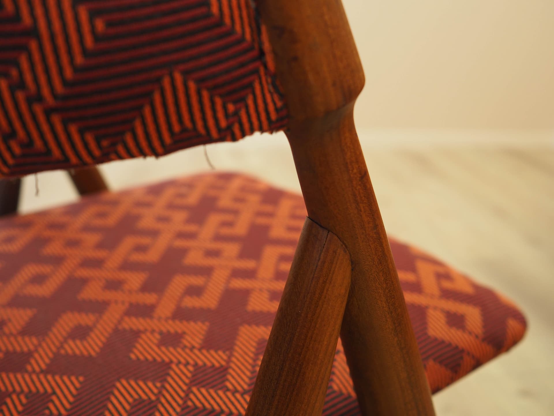 Krzesło, multikolor, teak, tkanina, Dania, lata 60. - 230663