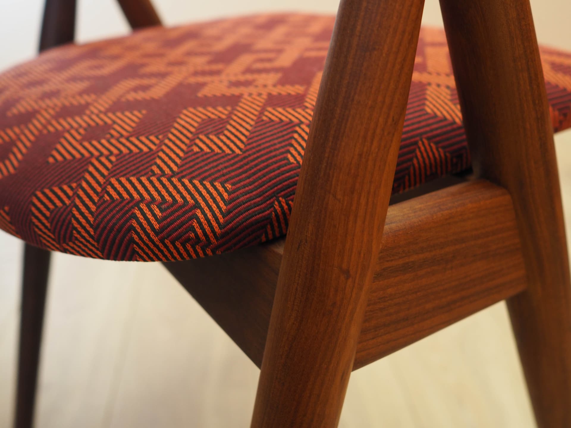Krzesło, multikolor, teak, tkanina, Dania, lata 60. - 230664