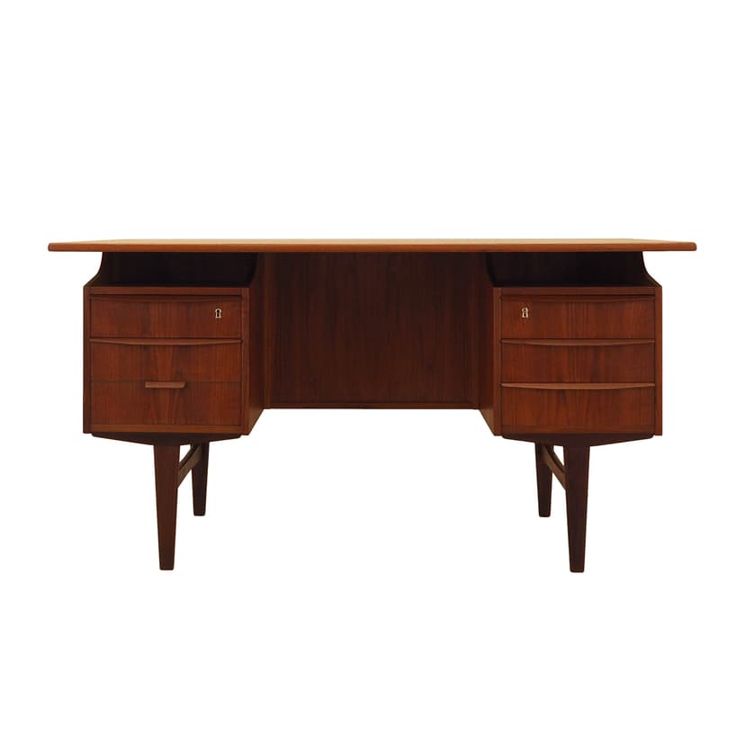 Biurko, teak brązowy, Dania, lata 70.
