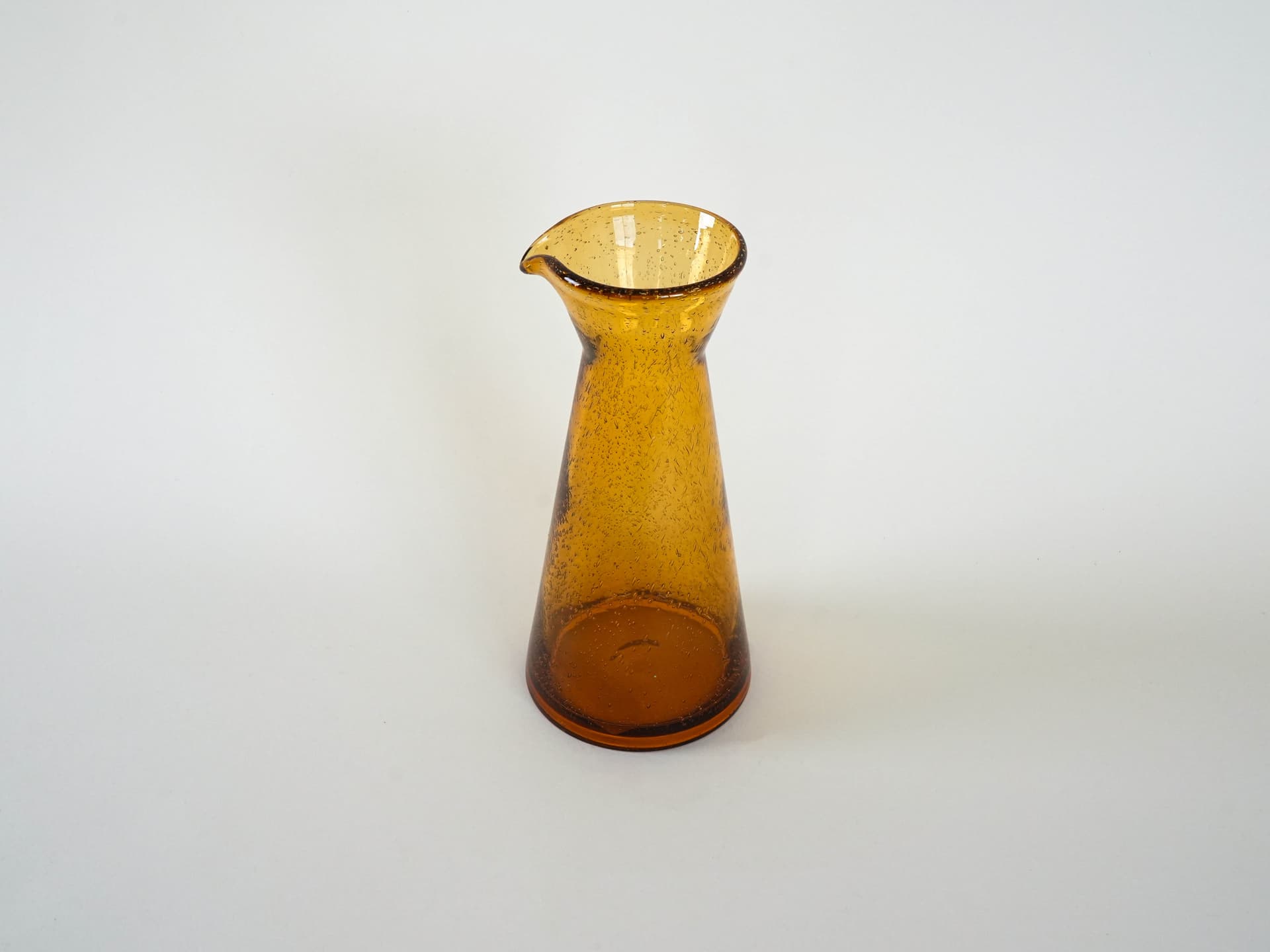 Karafka, bursztynowa, szkło, Dania, lata 70. - 230712