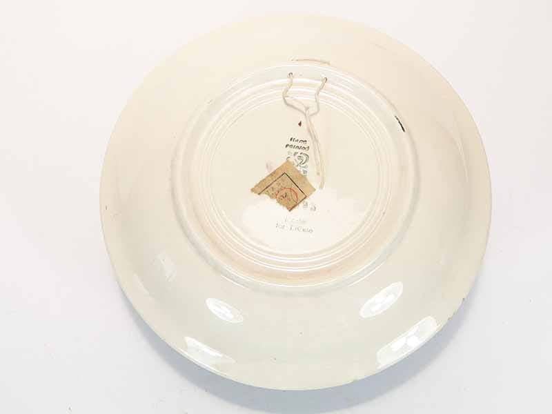 Talerz dekoracyjny, brązowy, fajans szkliwiony, proj. E. Piwek-Białoborska, Włocławek, Polska, lata 60. - 230805