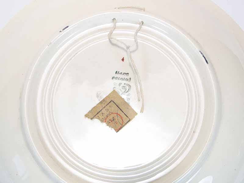 Talerz dekoracyjny, brązowy, fajans szkliwiony, proj. E. Piwek-Białoborska, Włocławek, Polska, lata 60. - 230812