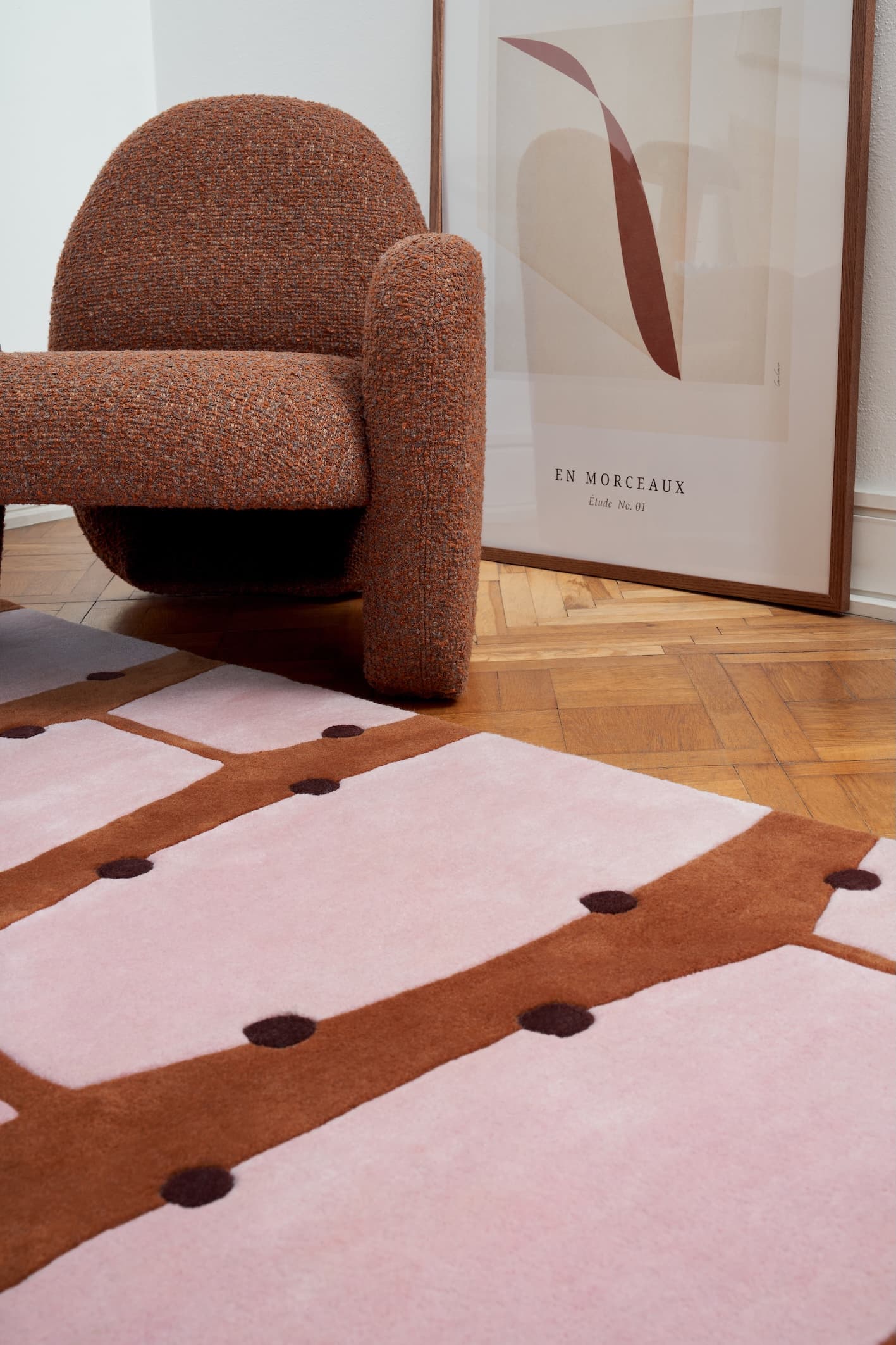 Dywan Rio Terracotta 200x300 cm, proj. M. Konopacka, wełna, Carpets & More - 240314