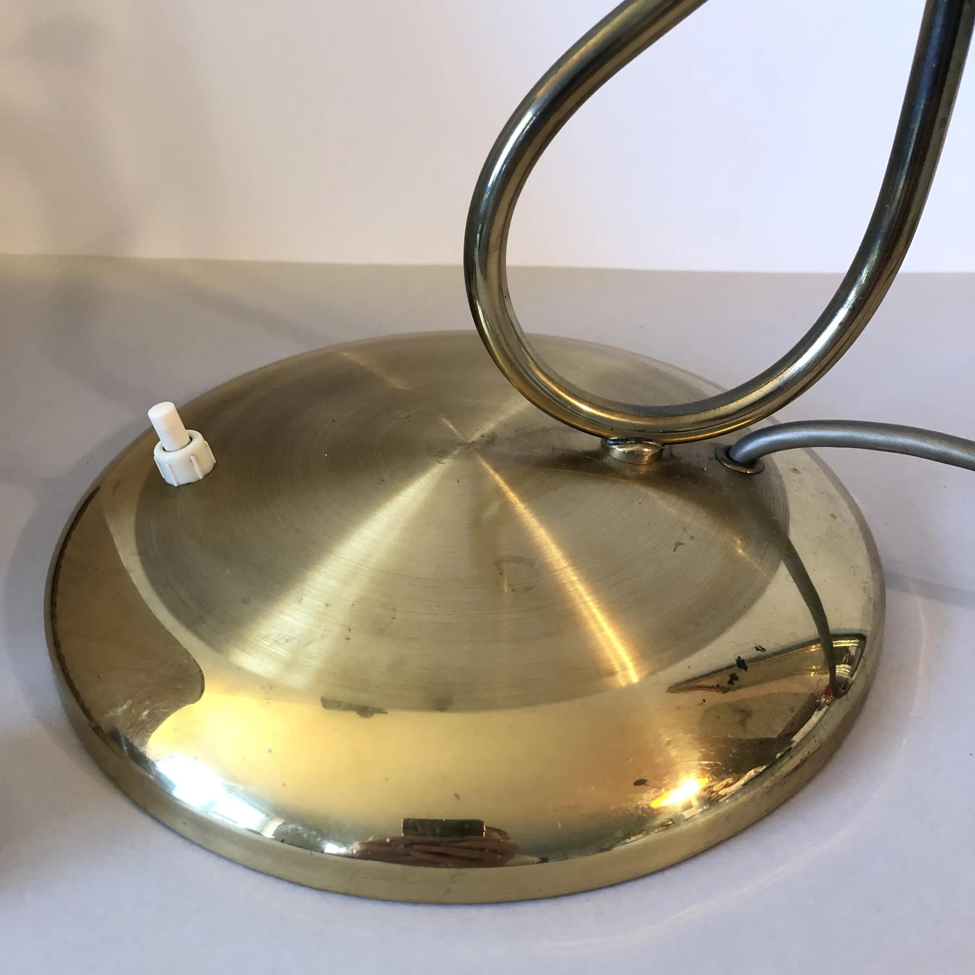 Lampa nocna, złoty, mosiądz, Francja, lata 60. - 17723