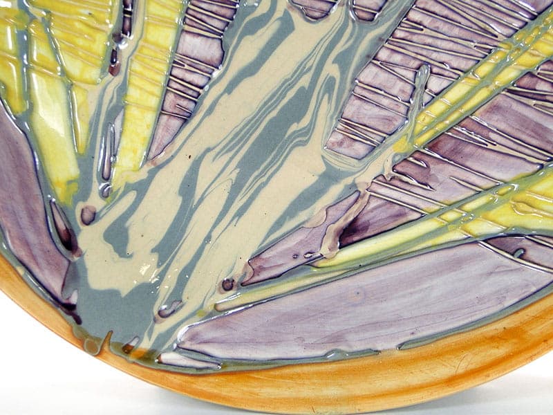 Patera dekoracyjna Kora, brązowy, fajans szkliwiony, proj. E. Piwek-Białoborska, Polska, lata 60. - 230874