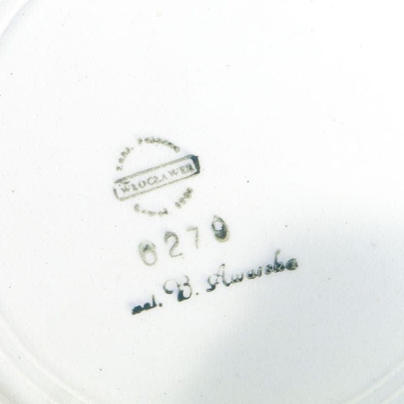 Patera Kora, zielony, fajans, proj. E. Piwek-Białoborska, Włocławek, Polska, lata 60. - 230914