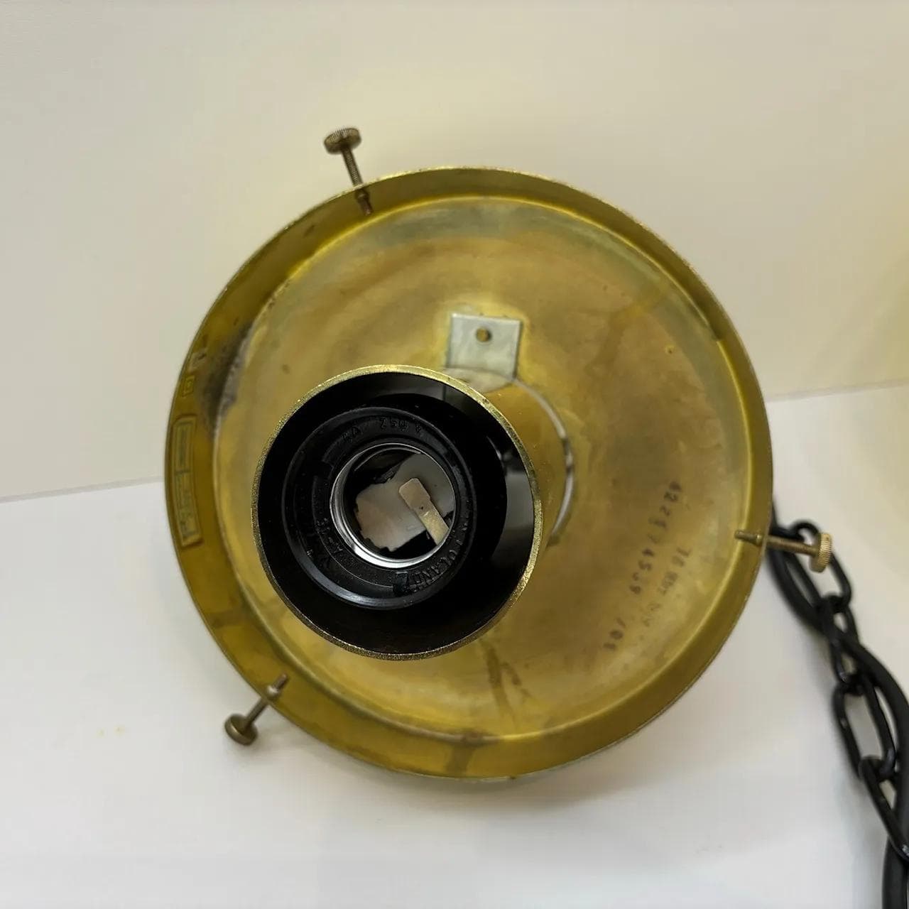 Lampa wisząca, szkło miodowe, metal złoty, AKA Electric, Niemcy, lata 70. - 17716