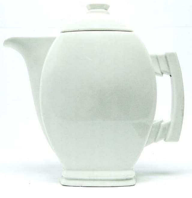 Dzbanek płaski, mid-century modern, porcelana, Ćmielów, Polska, lata 30. - WYMIARY