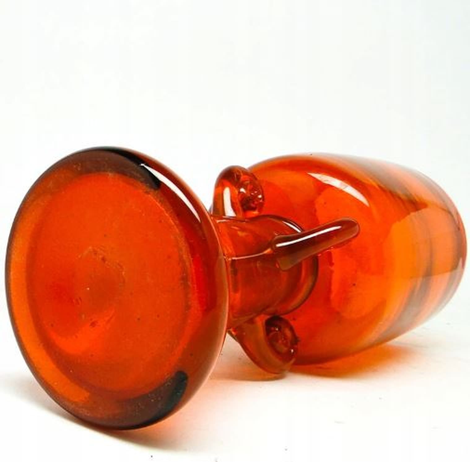 Kielich krakowski, mid-century modern, szkło czerwone, proj. J. Słuczan-Orkusz, Polska, lata 70. - 231008