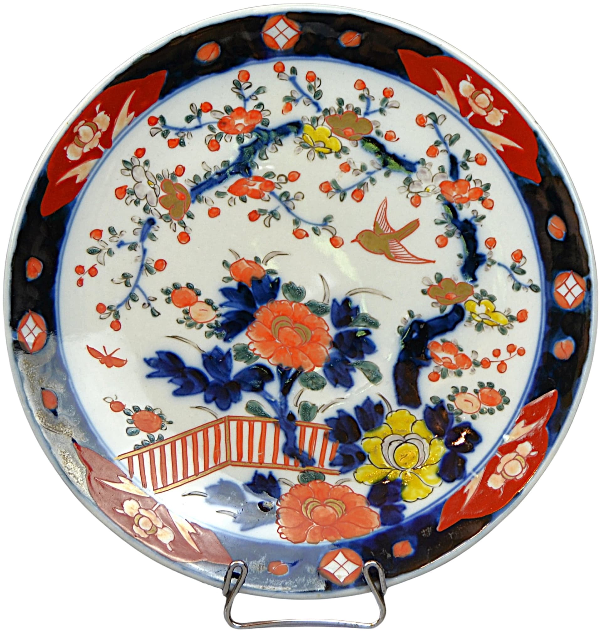 Talerz Imari, multikolor, porcelana, Japonia, XIX w.