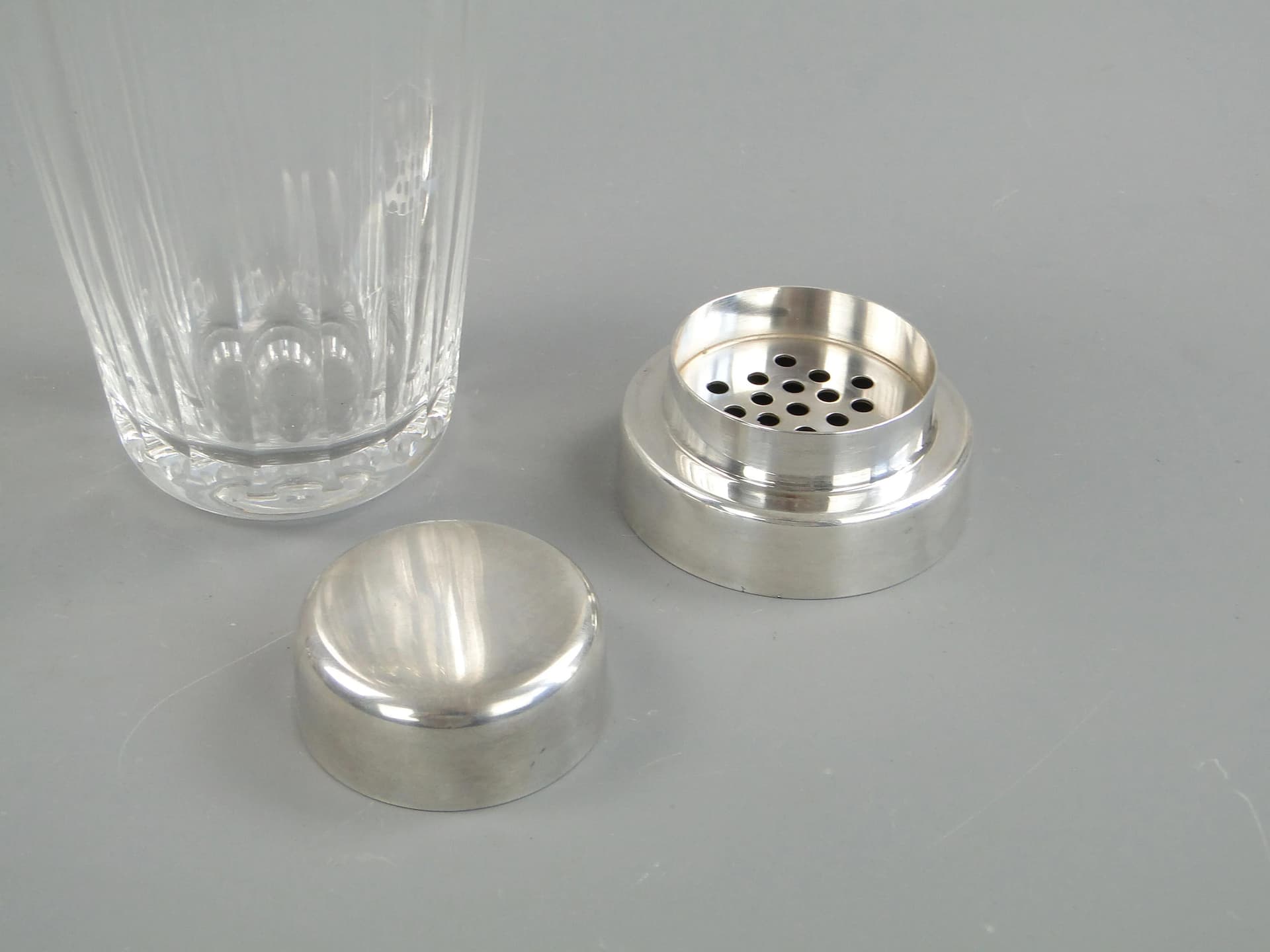 Cocktail shaker Art Deco, transparent crystal, WMF, Germany, 1930s - 17159