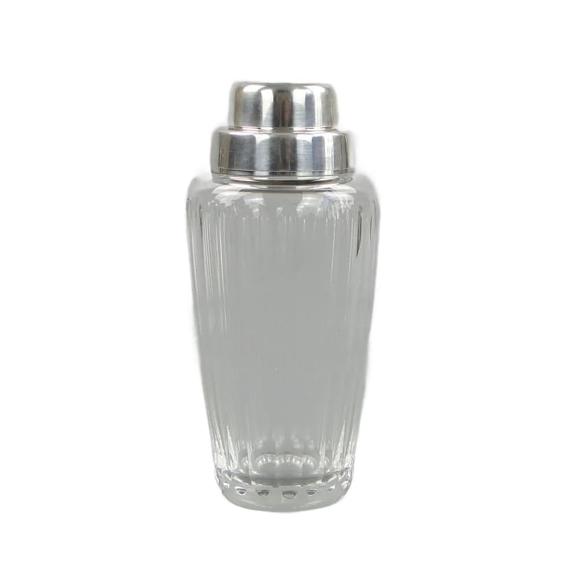 Shaker do koktajli Art Deco, kryształ transparentny, WMF, Niemcy, lata 30.