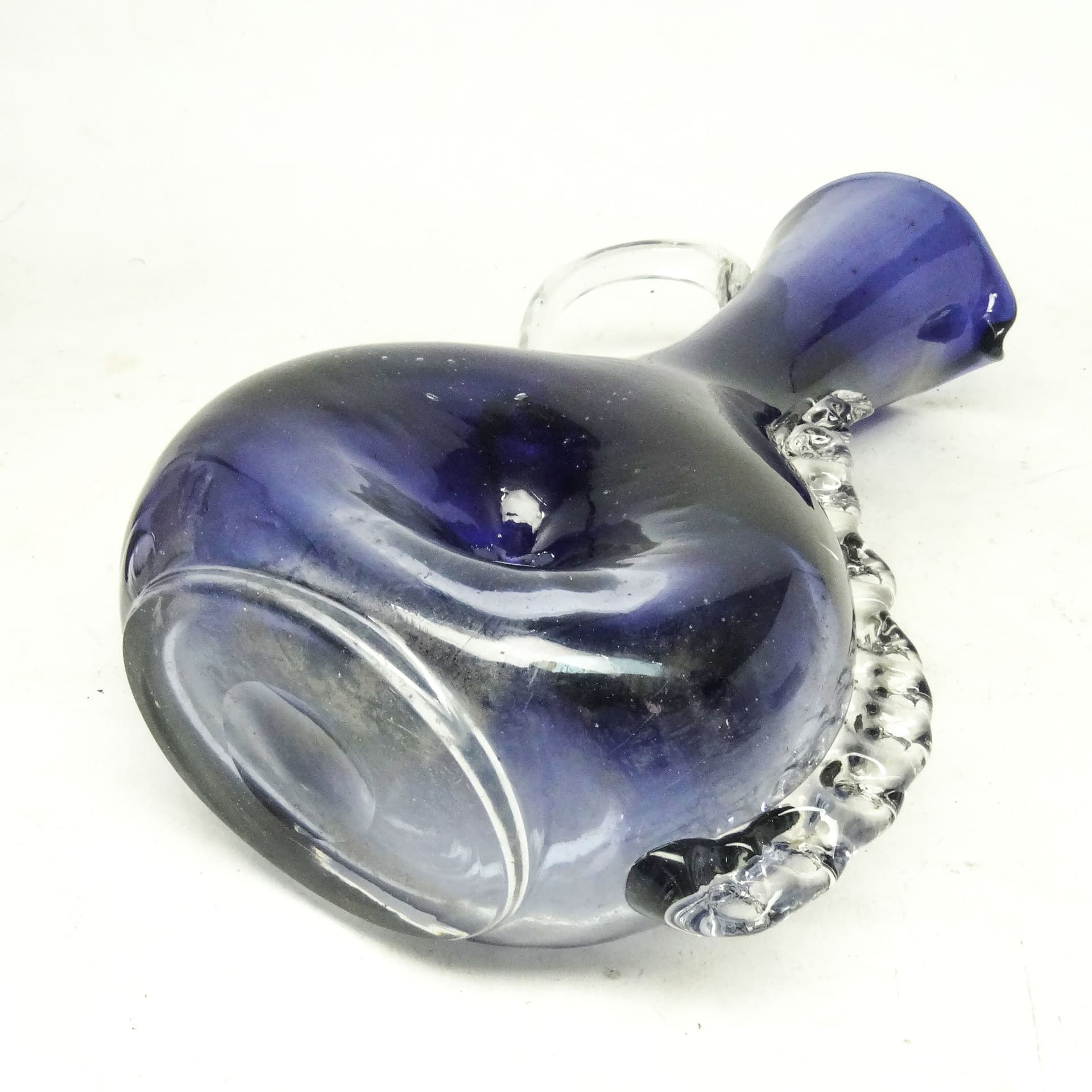 Dzbanek Mid-Century Modern, szkło dwuwarstwowe kobaltowe, proj. K. Gorski, Polska, lata 70. - 231634