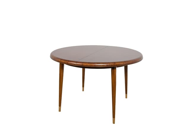 Stół rozkładany Art Deco, teak brązowy, Francja, lata 30. - WYMIARY