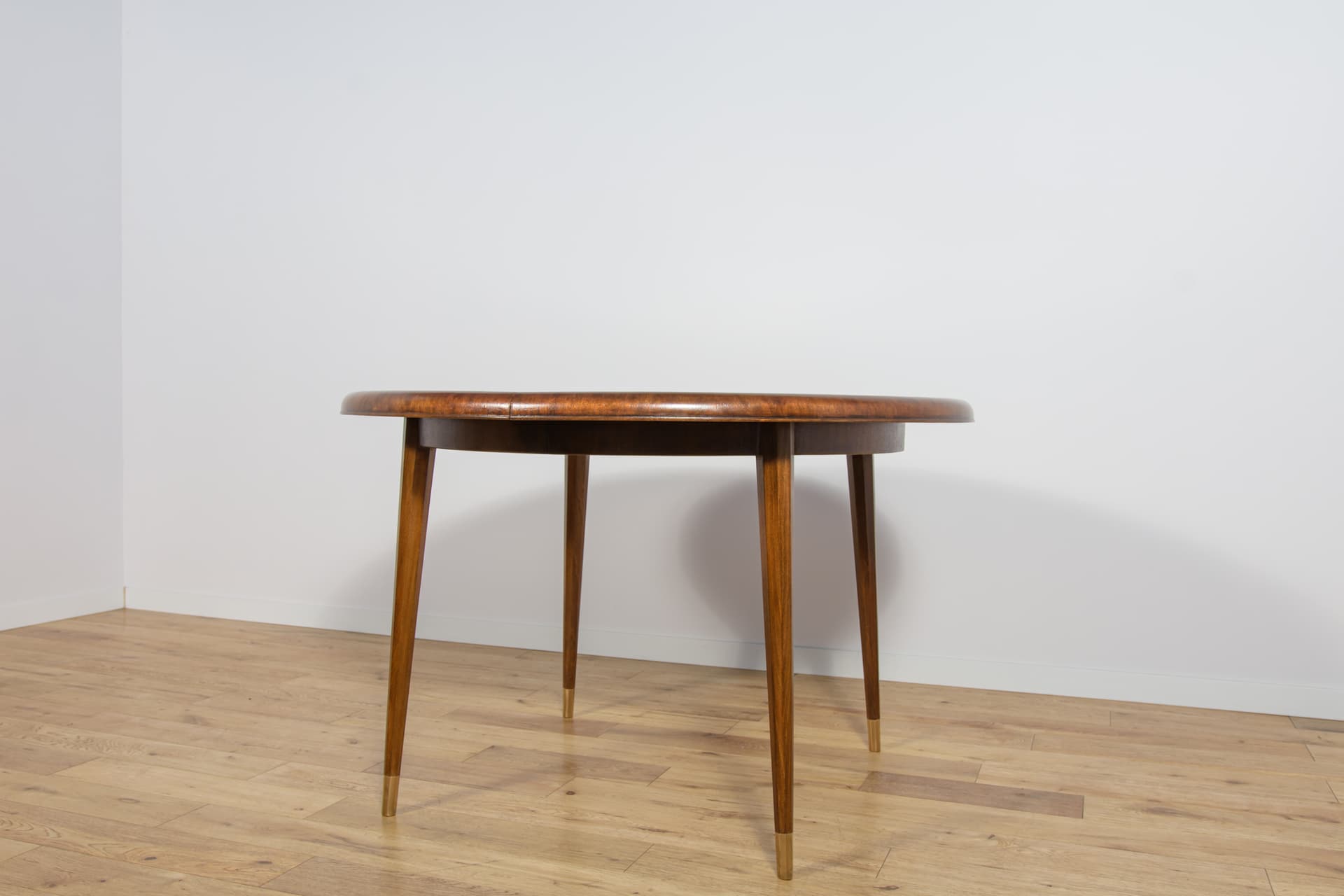 Stół rozkładany Art Deco, teak brązowy, Francja, lata 30. - 231880