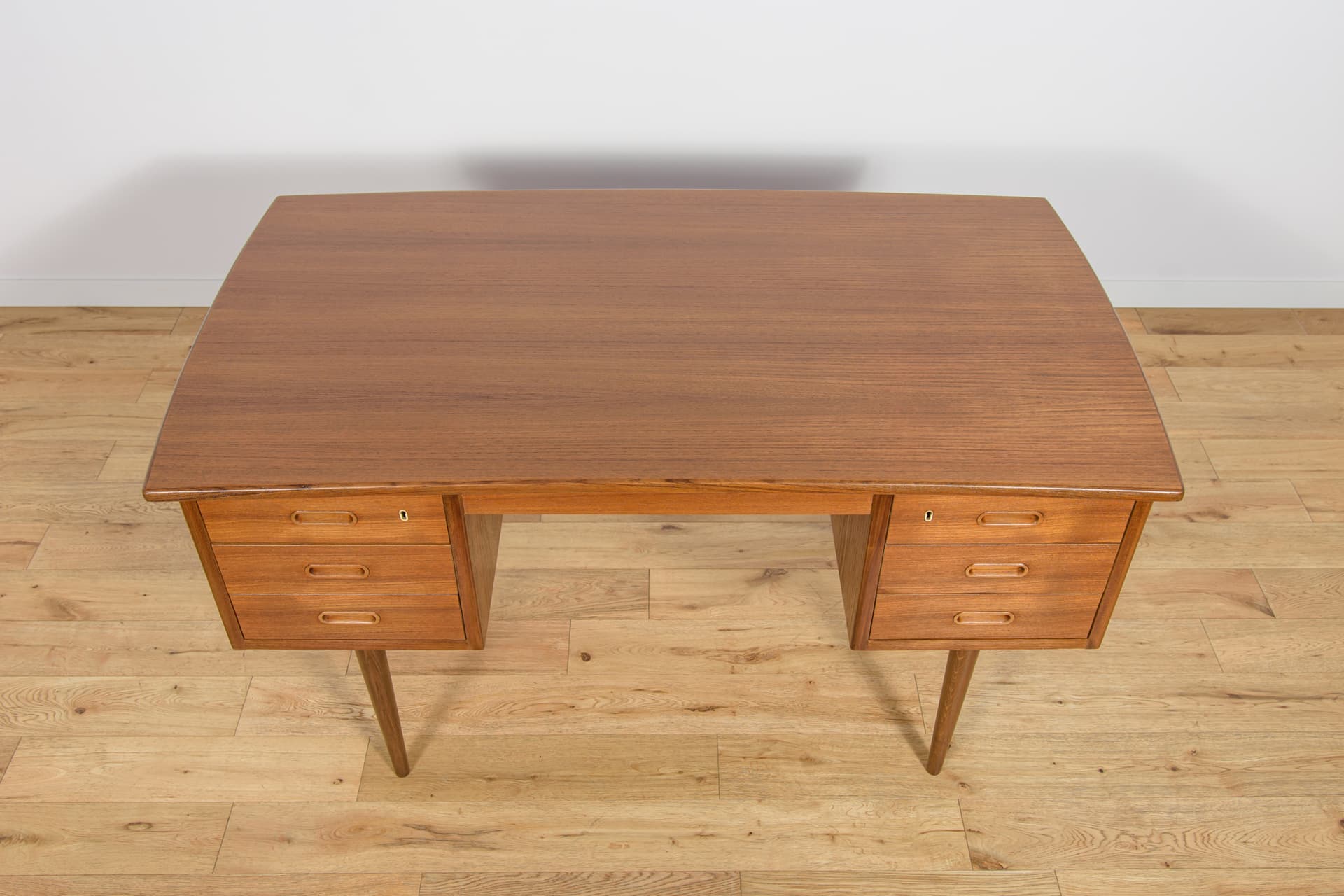 Biurko, teak brązowy, Edmund Jørgensen, Dania, lata 60. - 231952