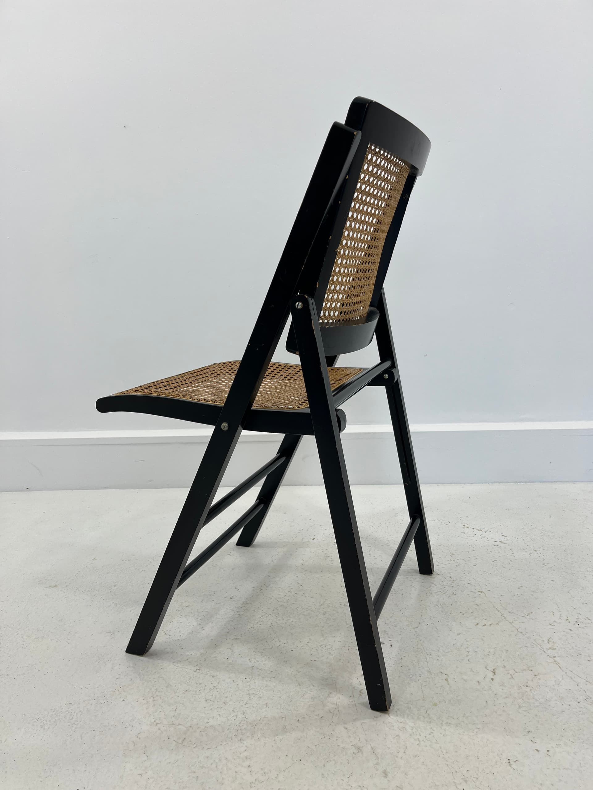 Krzesło składane, czarne brązowe, Niemcy, lata 70. - 231991