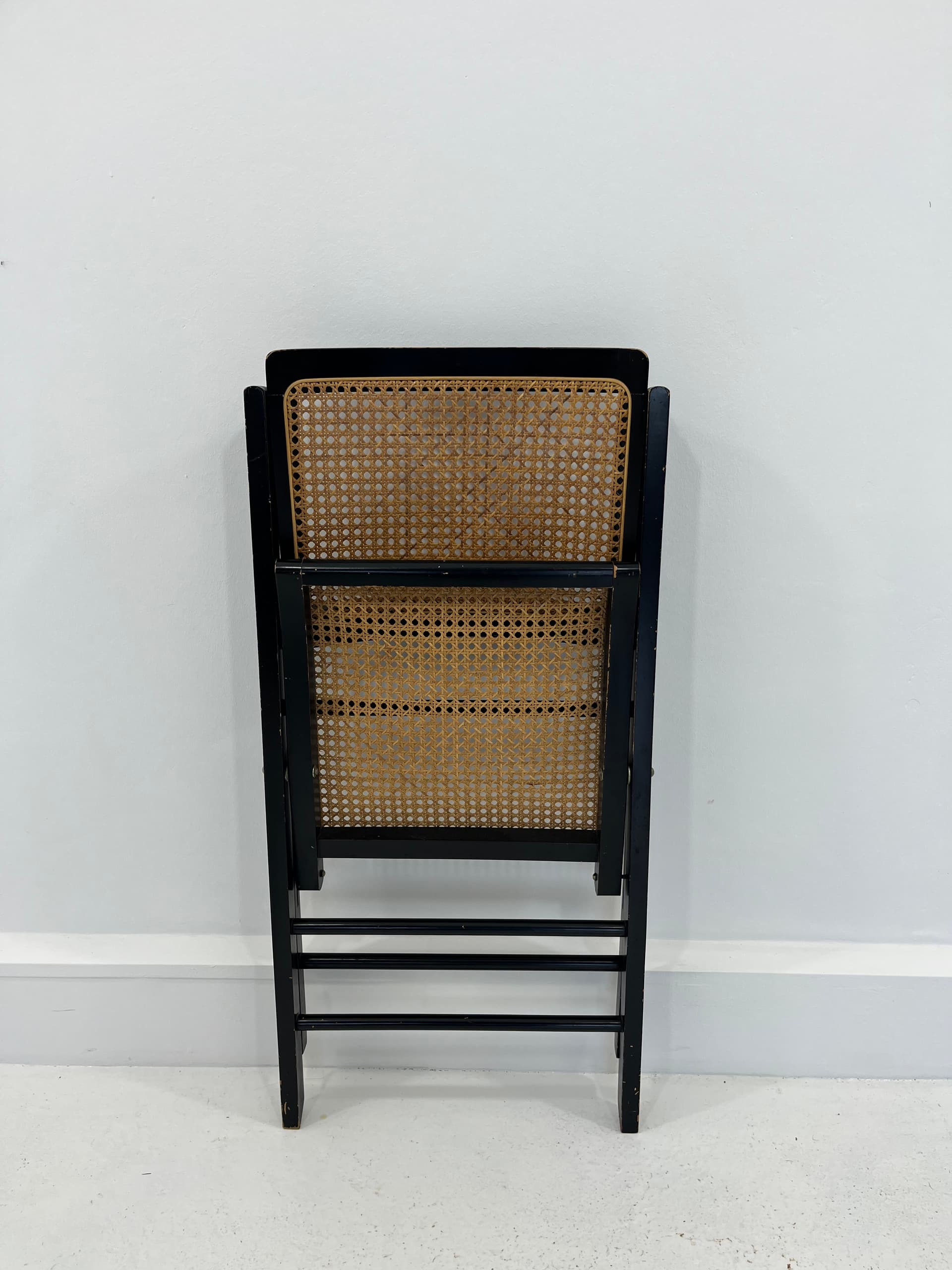 Krzesło składane, czarne brązowe, Niemcy, lata 70. - 231995