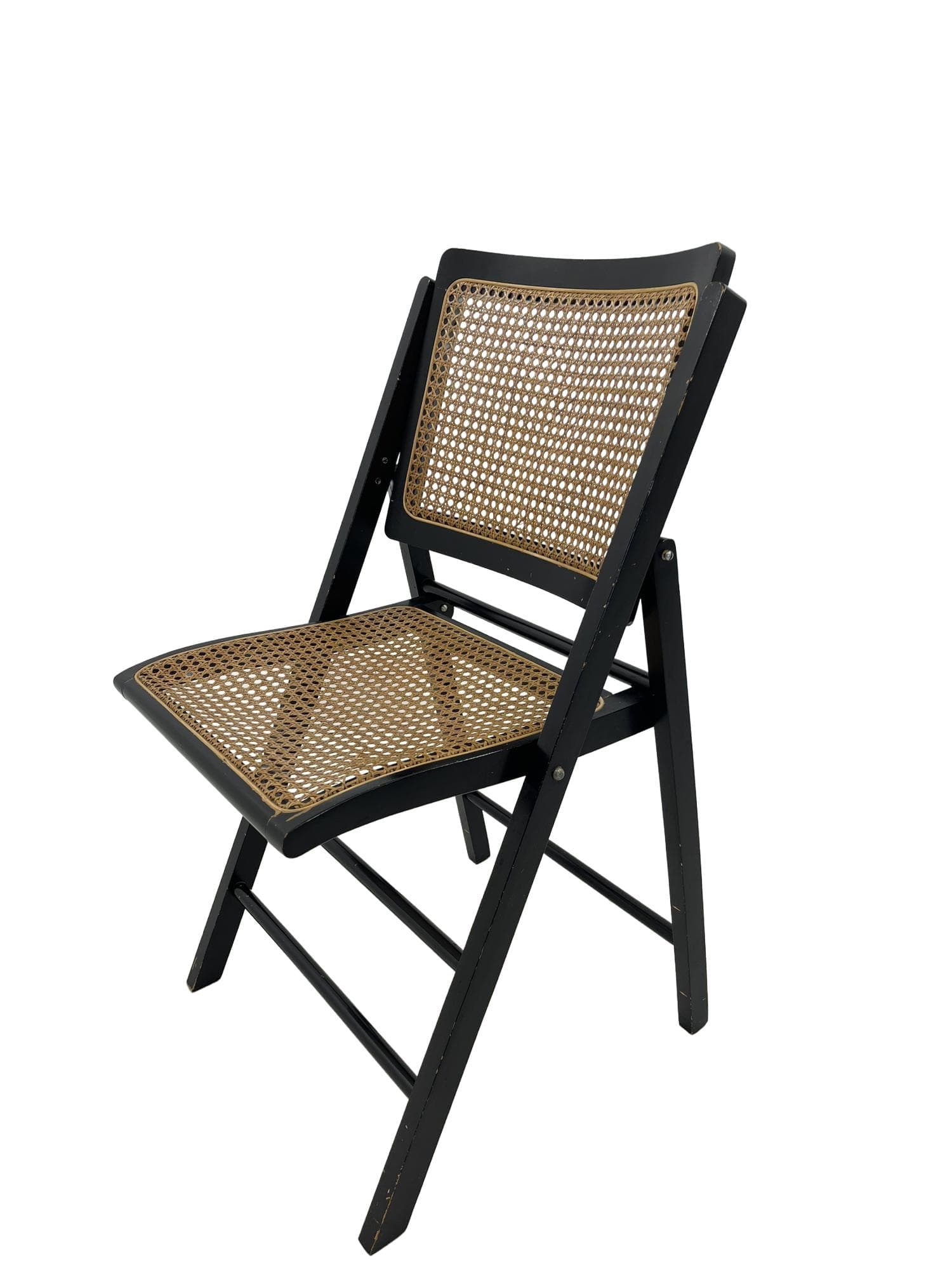 Krzesło składane, czarne brązowe, Niemcy, lata 70.