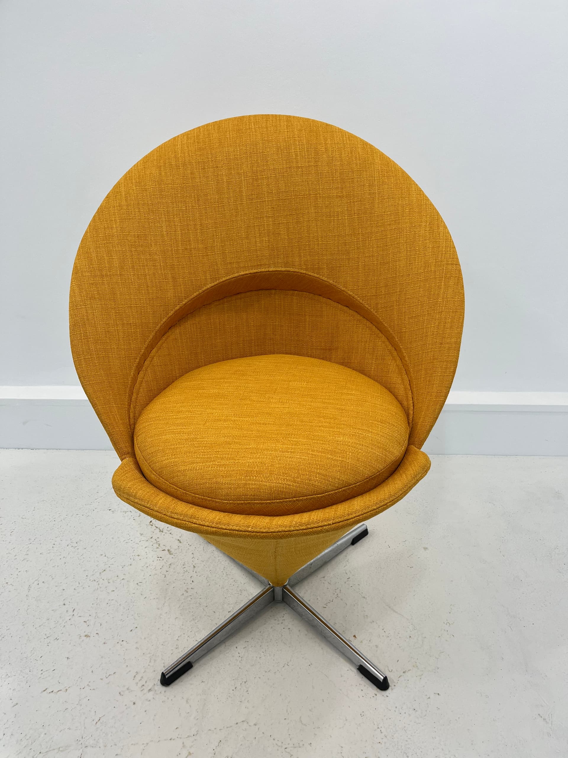 Fotel Cone, żółty, proj. V. Panton, lata 50. - 232036
