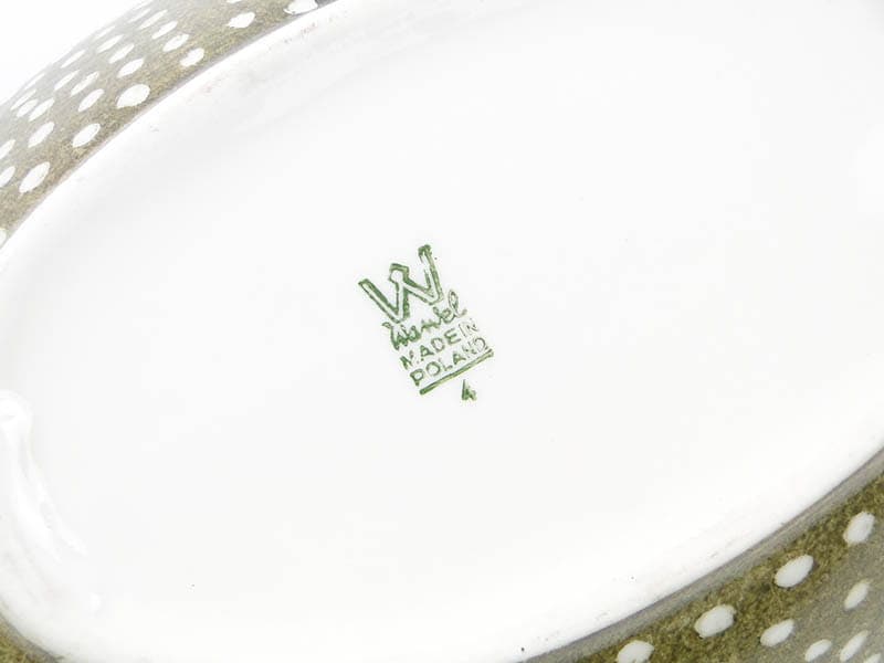 Patera New Look, zielona, porcelana, proj. L. Pokornianka, Polska, lata 60. - 232115