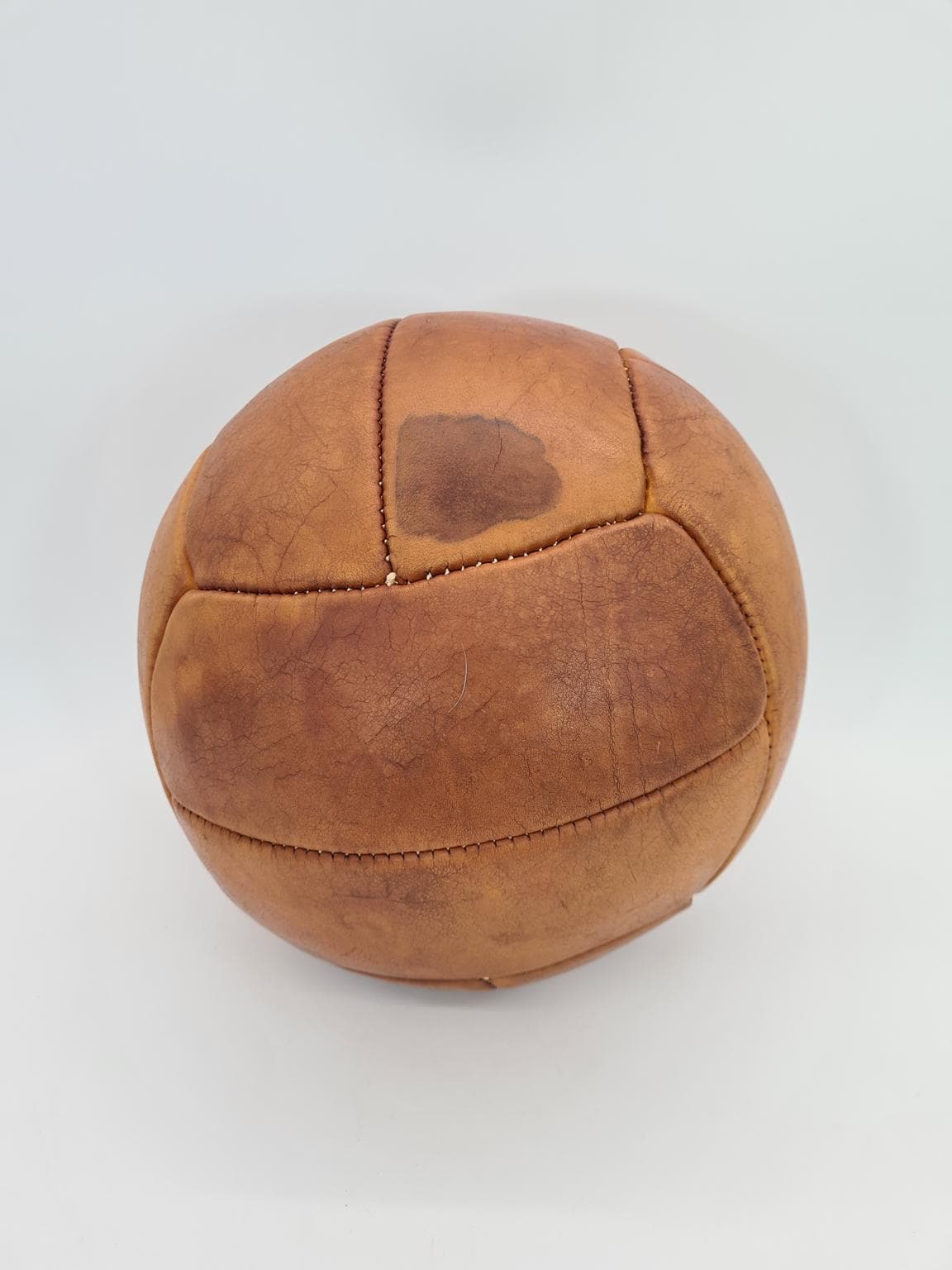 Piłka lekarska, brązowy, skóra naturalna, lata 60. - 232144