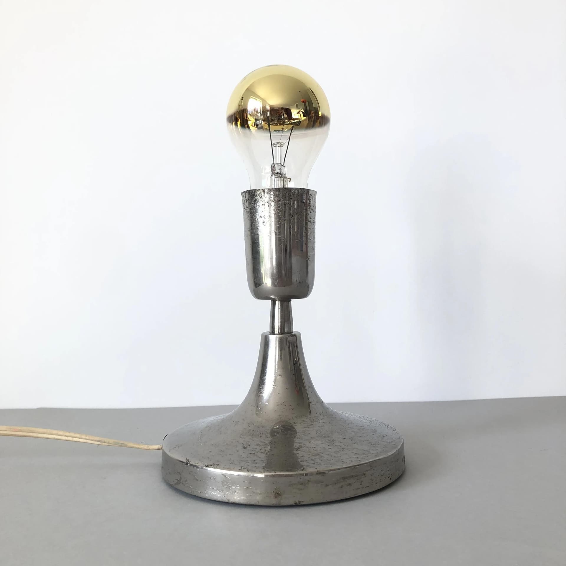 Bedside Lamp LN-3, silver, chrome steel, Poland, 1970s. - 17691