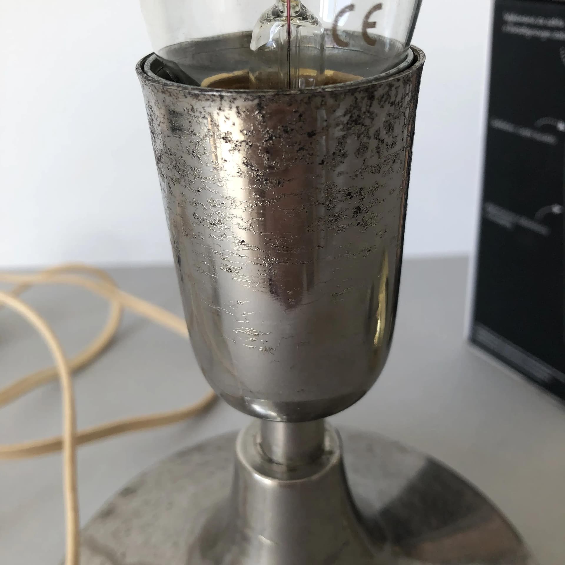 Bedside Lamp LN-3, silver, chrome steel, Poland, 1970s. - 17694