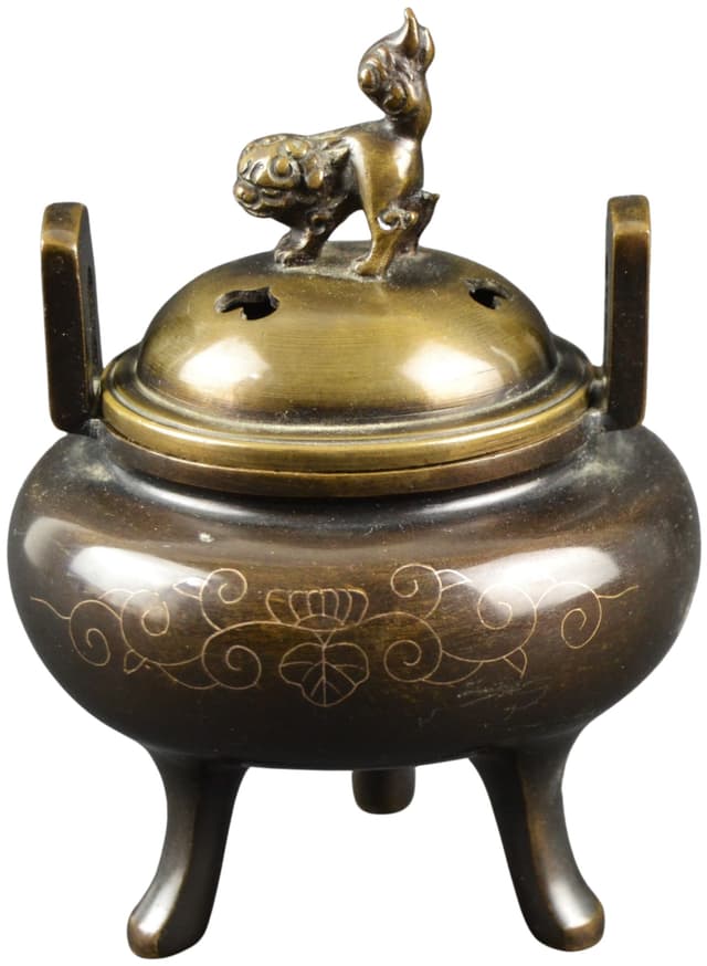 Kadzielnica Koro, brąz ciemny, Japonia, XIX w. - WYMIARY