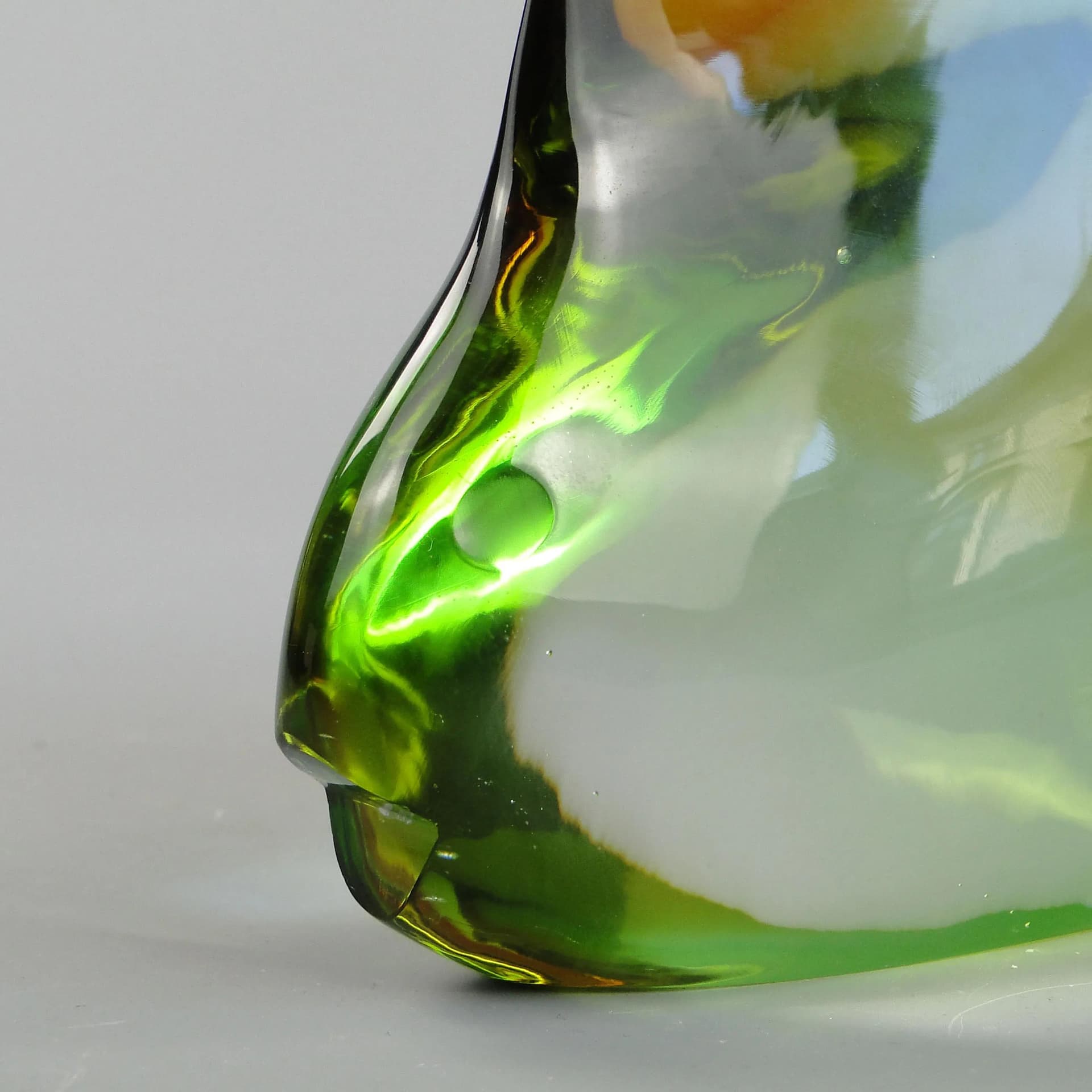 Rzeźba ryba, szkło kryształowe multikolor, proj. J. Rozinek, S. Honzik, Czechosłowacja, lata 60. - 17120