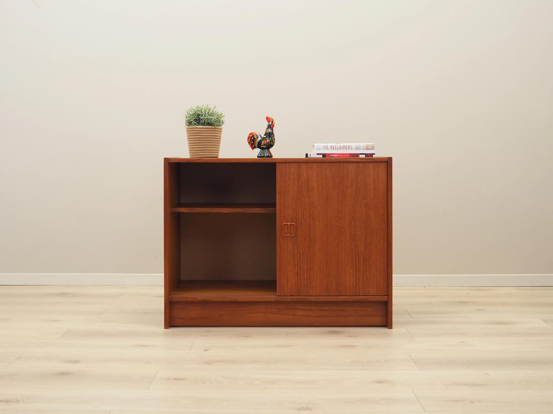 Szafka, mid-century modern, pomarańczowy, teak, Dania, lata 60. - 17446