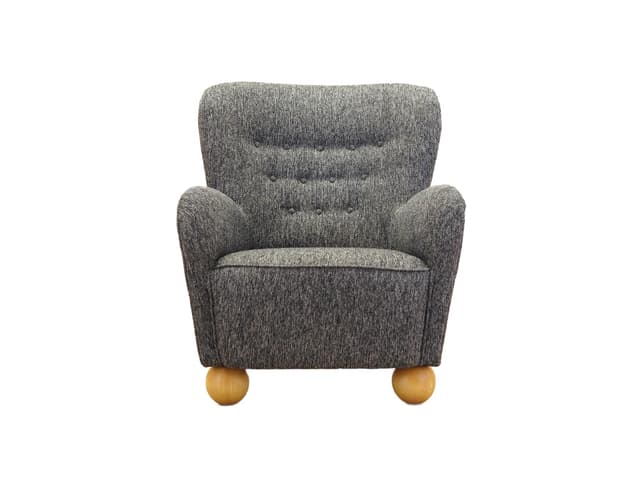 Armchair, Scandinavian design, grey, wood, Denmark, 1960s. - DIMENSION