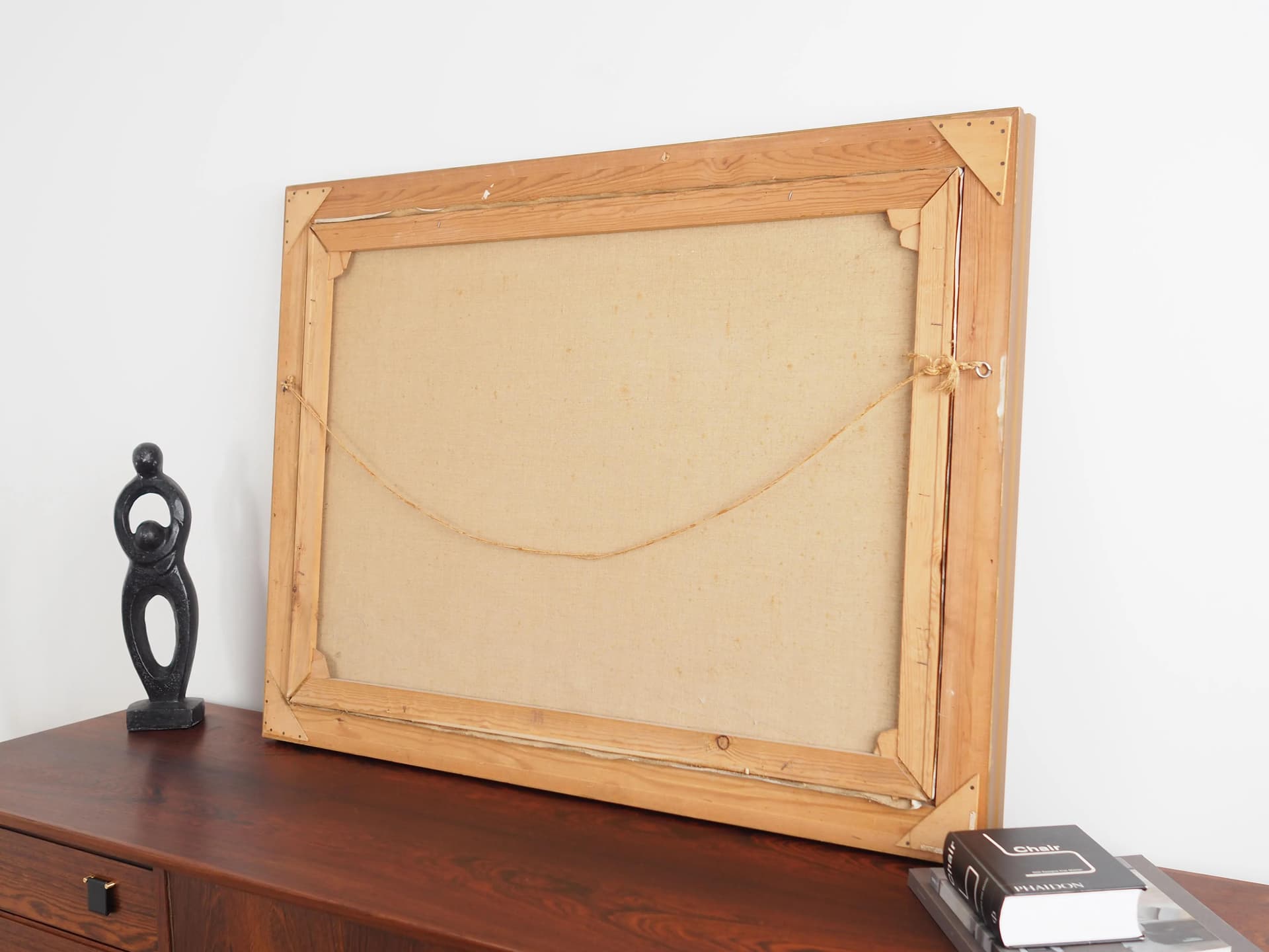 Painting, brown, oil on canvas, wood frame, by W. Zier, Denmark, 1960s - 17333