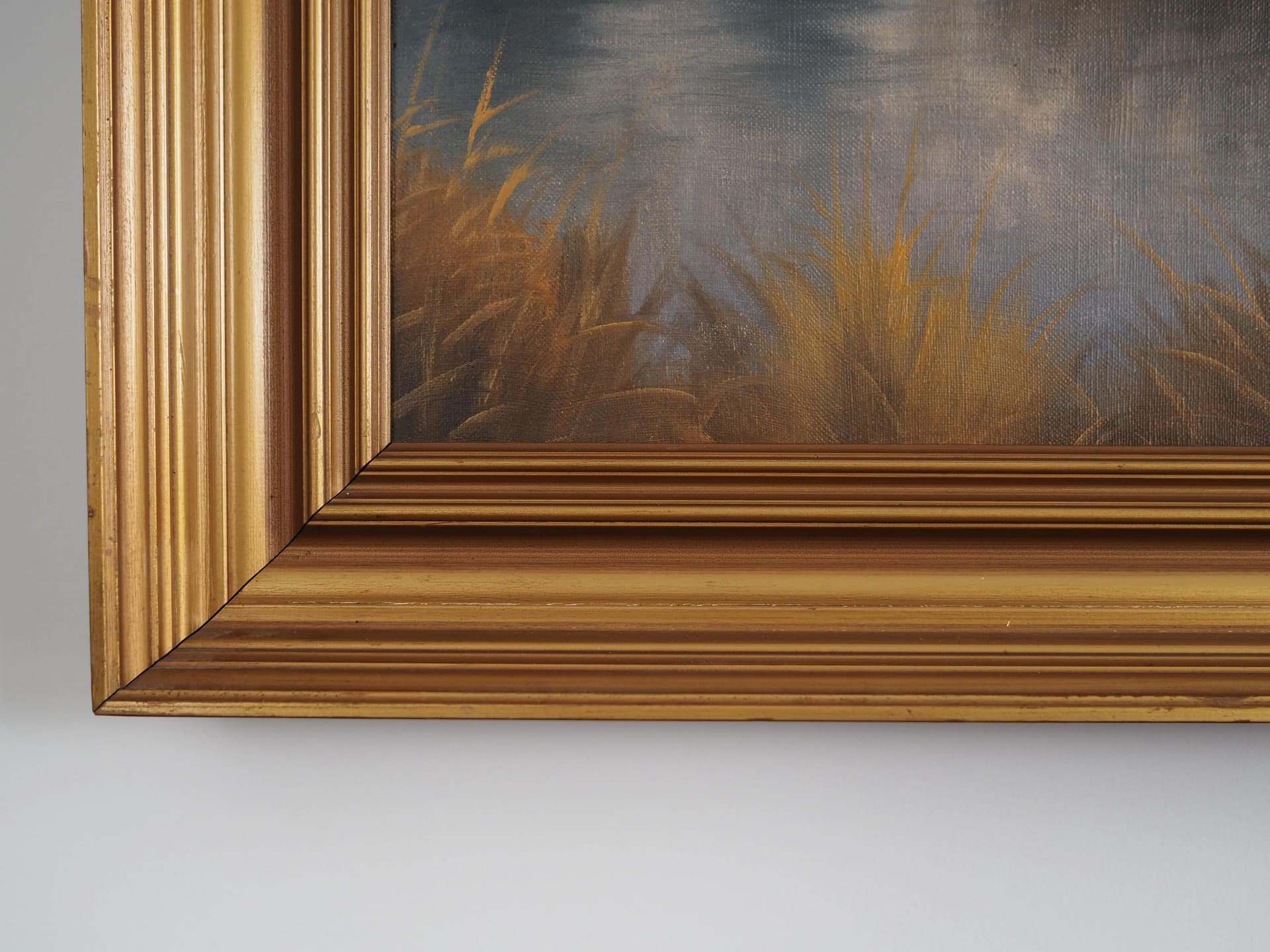 Painting, brown, oil on canvas, wood frame, by W. Zier, Denmark, 1960s - 17338