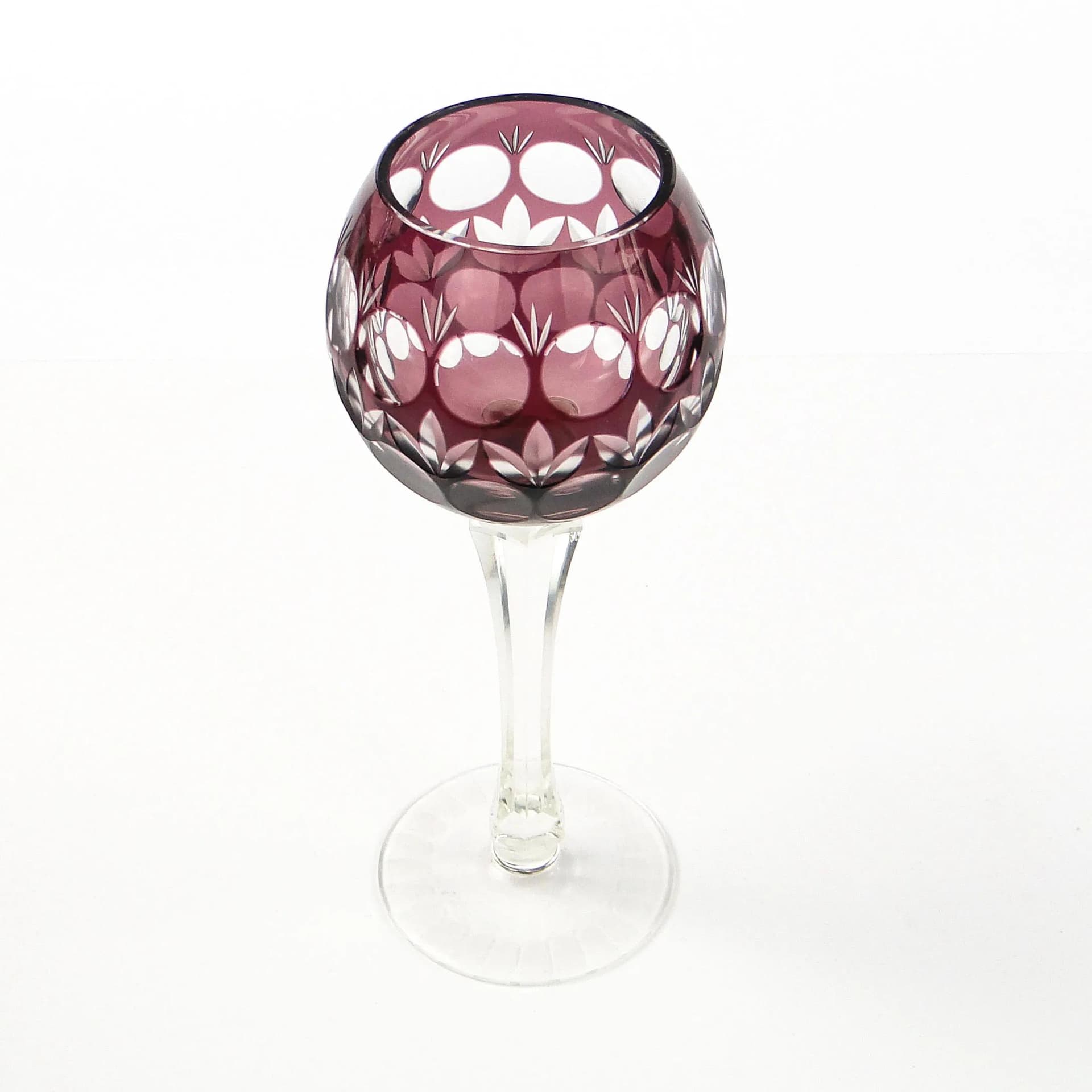 Goblet Art Deco, violet crystal, Austria, 1930s. - 17796