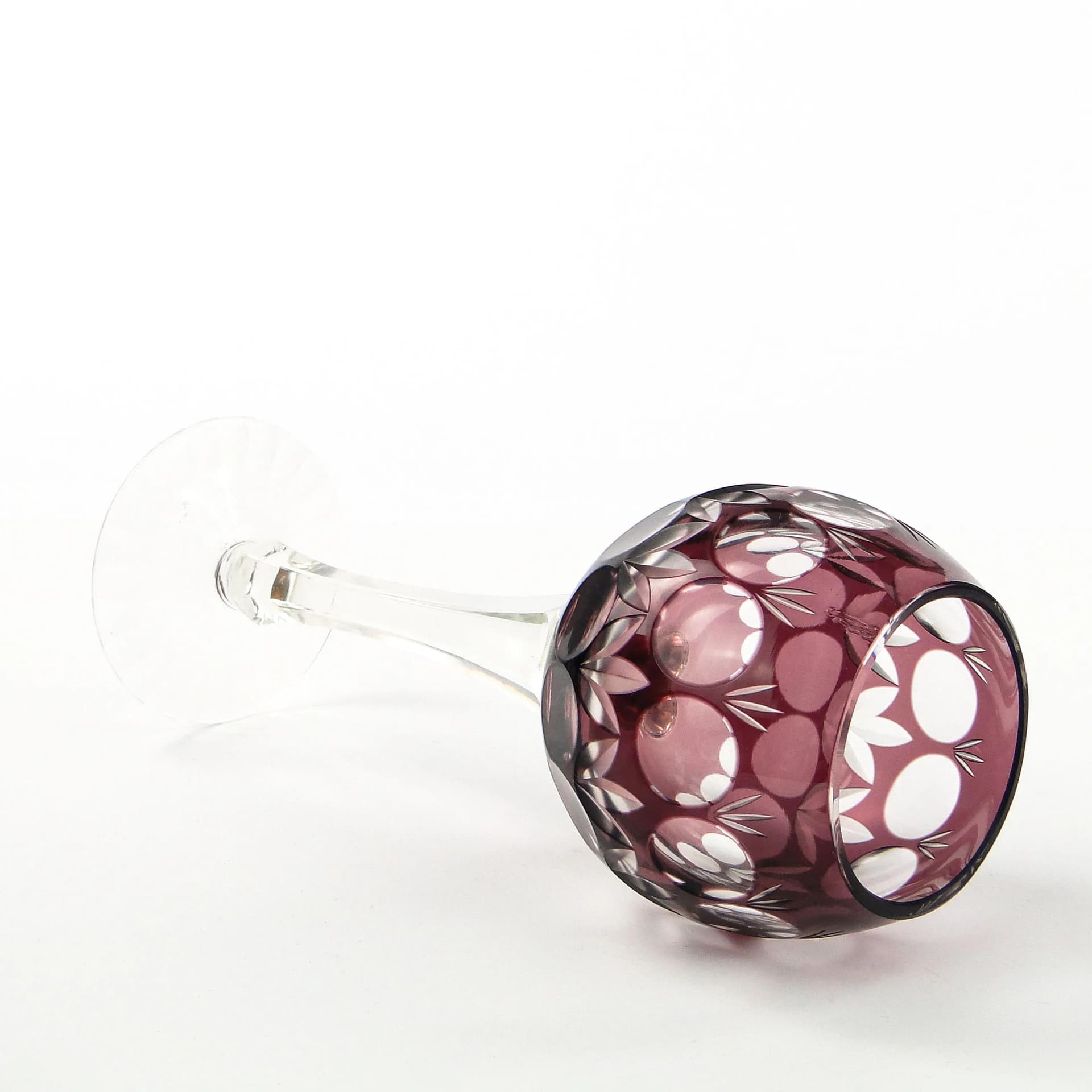 Goblet Art Deco, violet crystal, Austria, 1930s. - 17798