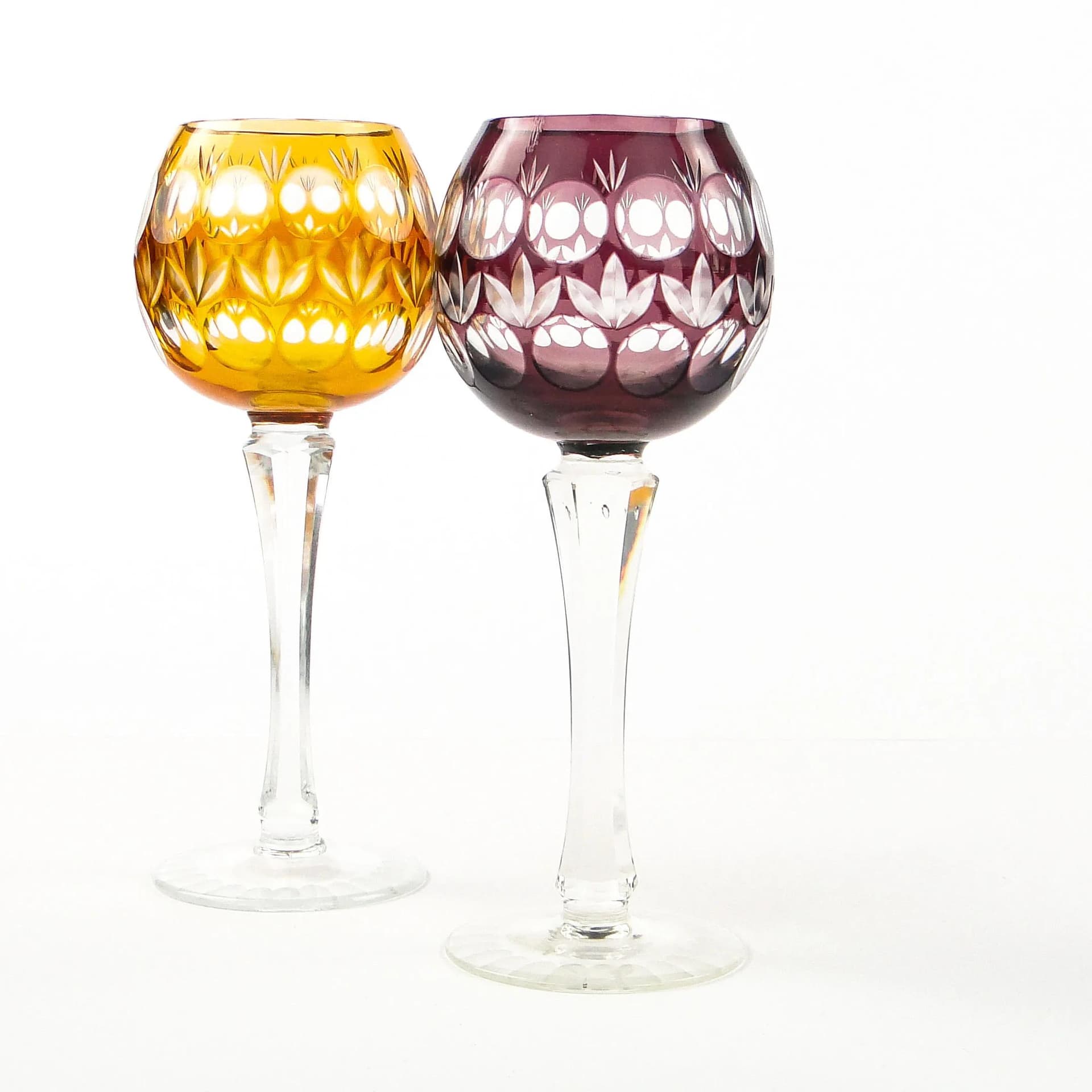 Goblet Art Deco, violet crystal, Austria, 1930s. - 17801