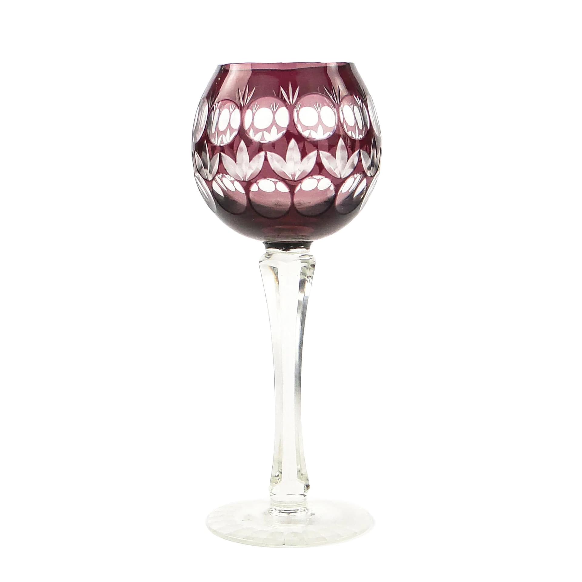 Goblet Art Deco, violet crystal, Austria, 1930s.