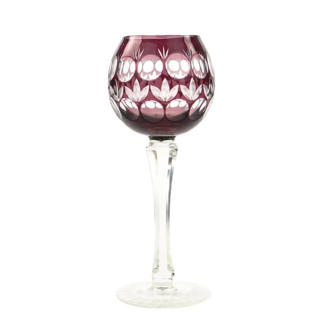 Goblet Art Deco, violet crystal, Austria, 1930s. - DIMENSION