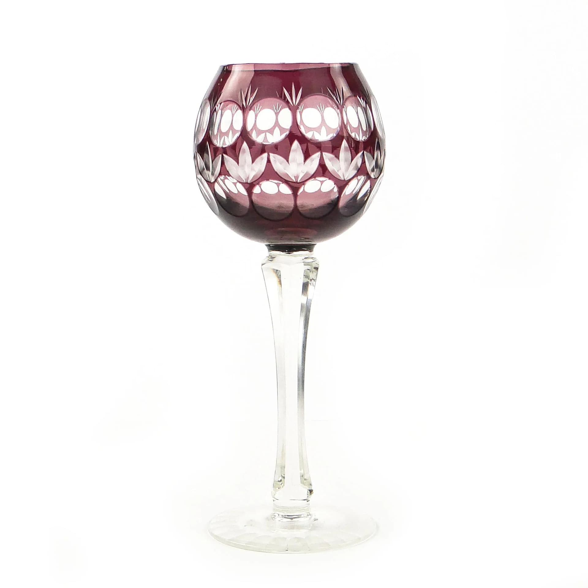 Goblet Art Deco, violet crystal, Austria, 1930s. - 17794